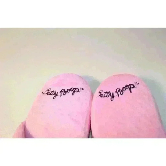 Betty Boop XOXO Pink Heart Embellished Glitter, Pink Slippers, Woman's, Size S - Picture 3 of 7